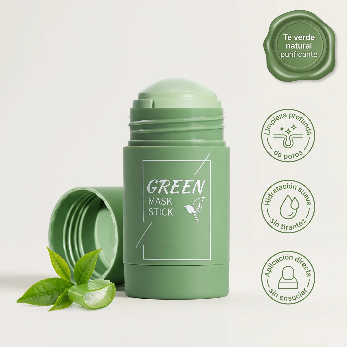 Barra Purificante Facial de Arcilla y Té Verde — 1