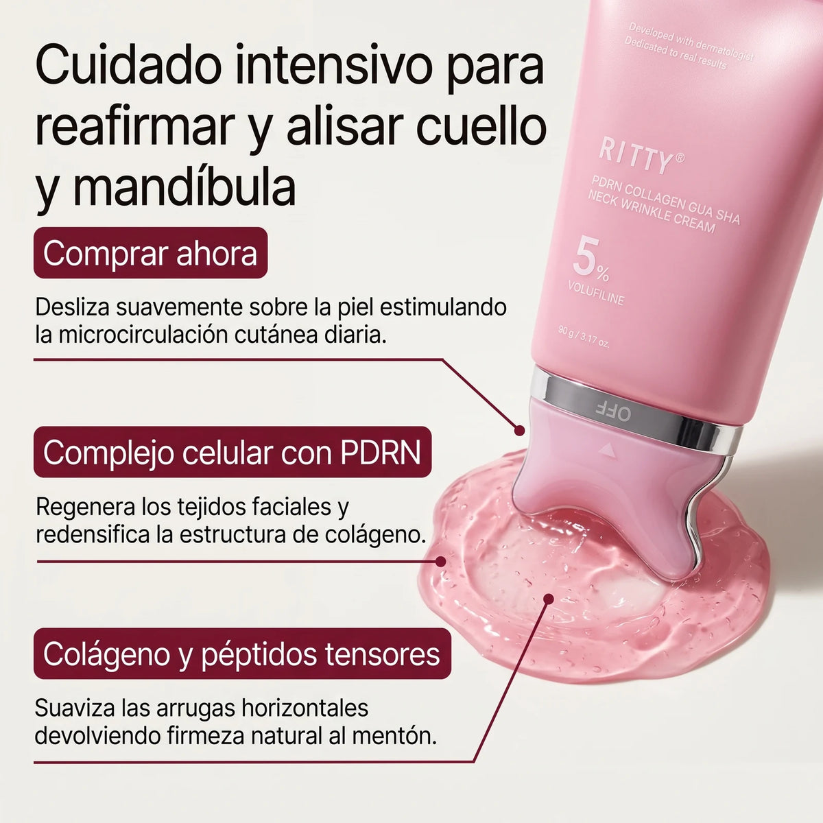 Crema Reafirmante de Cuello y Mandíbula con Cabezal Gua Sha — 4