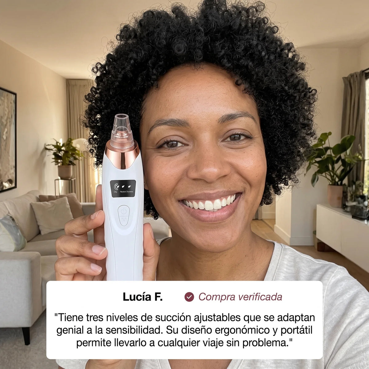 Dispositivo electrónico de succión para limpieza facial profunda — 5