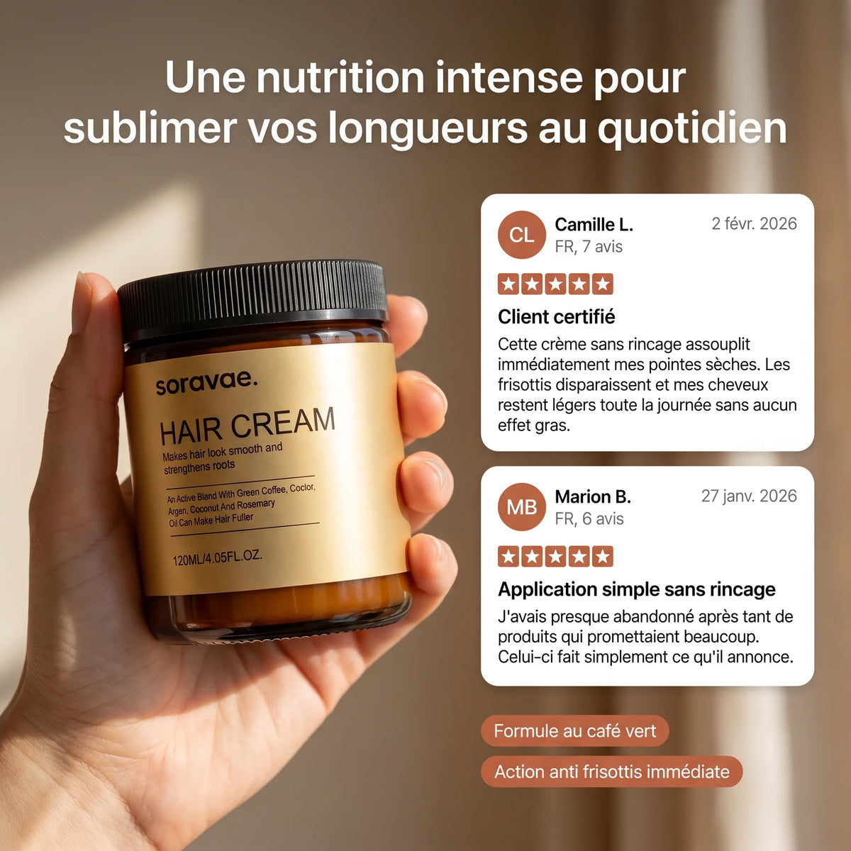 Crème Capillaire Nourrissante au Café Vert et Huiles Botaniques — 9