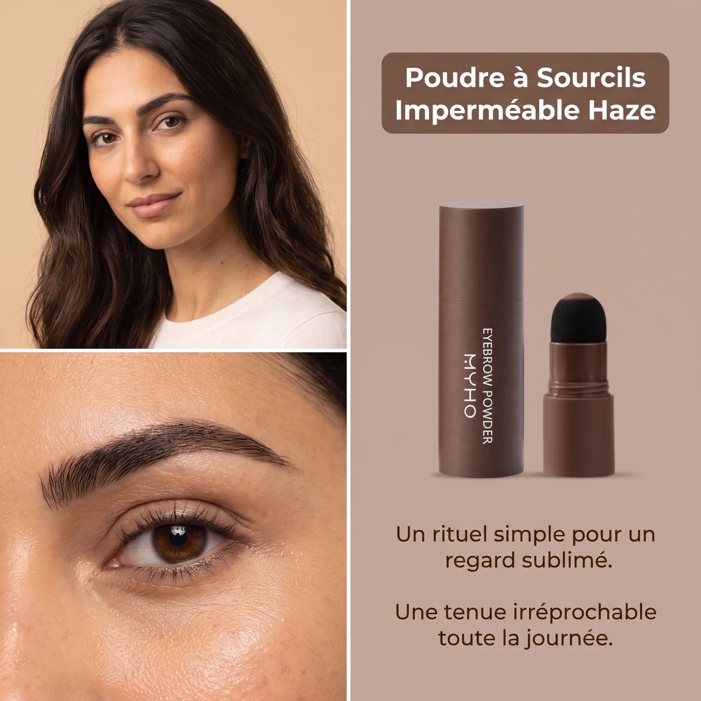 River | Poudre à Sourcils Imperméable Haze — Brun Foncé