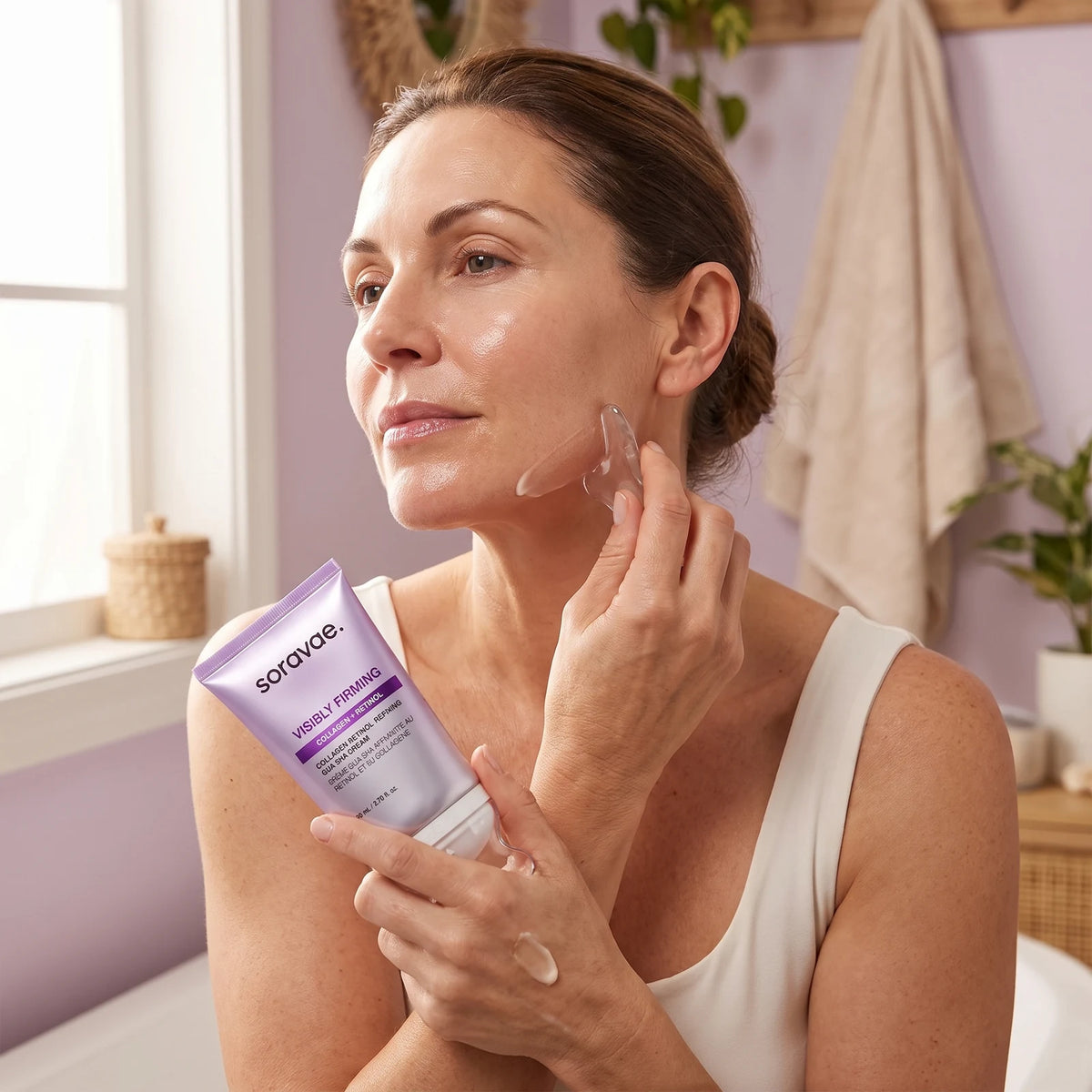 Crème Liftante au Collagène et Rétinol avec Applicateur Gua Sha, bienfaits