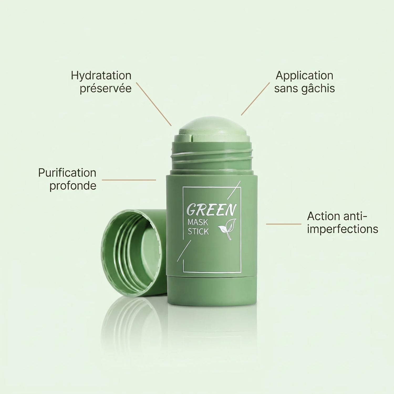 Masque Purifiant au Thé Vert en Stick, résultats