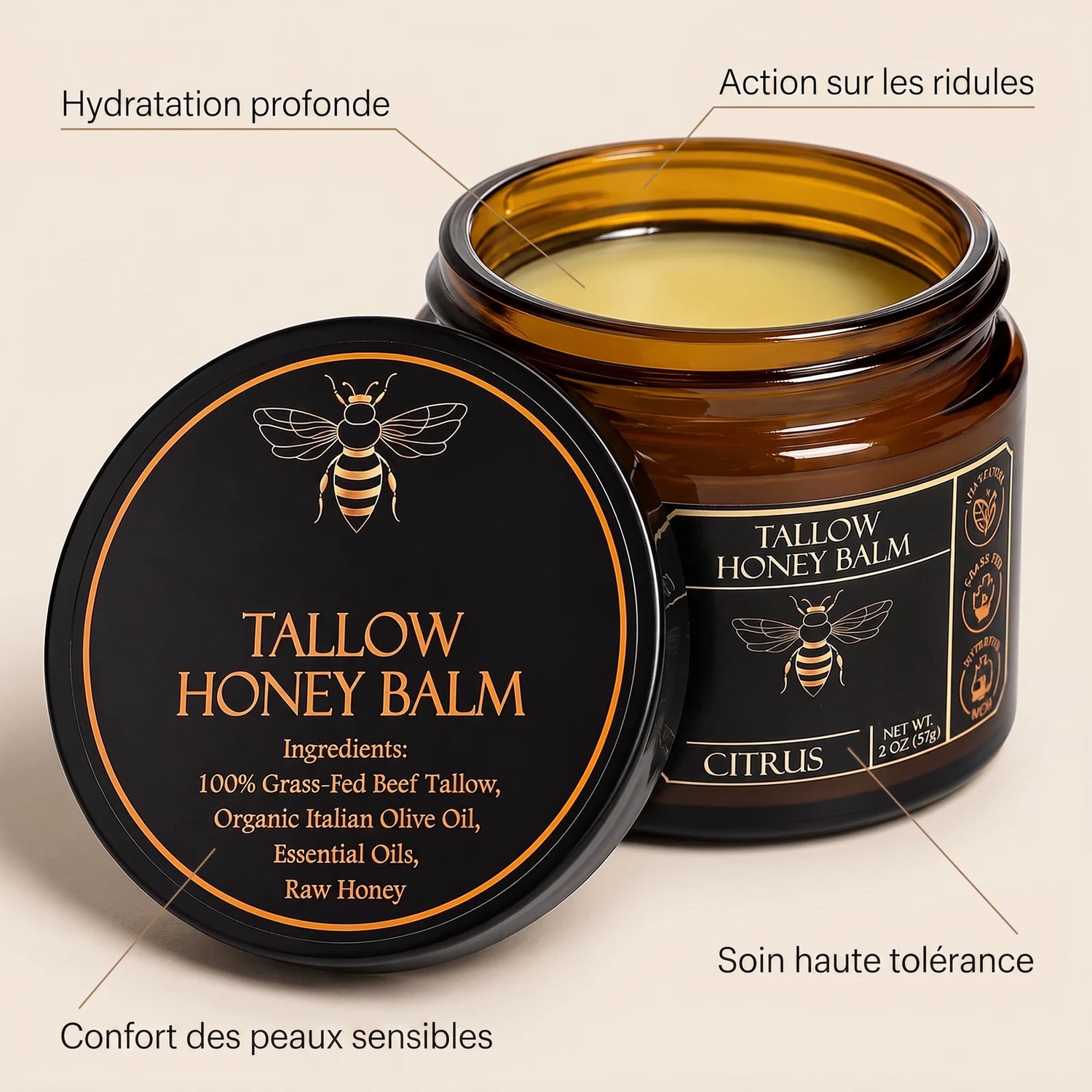 Baume Hydratant au Suif et au Miel, résultats