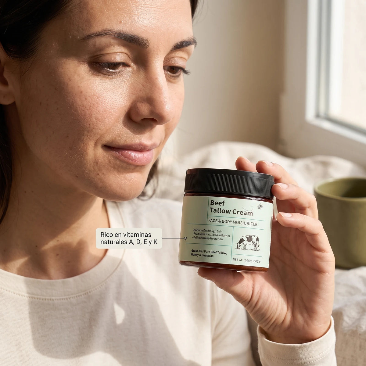 Crema Hidratante Facial y Corporal de Sebo de Res, estilo de vida