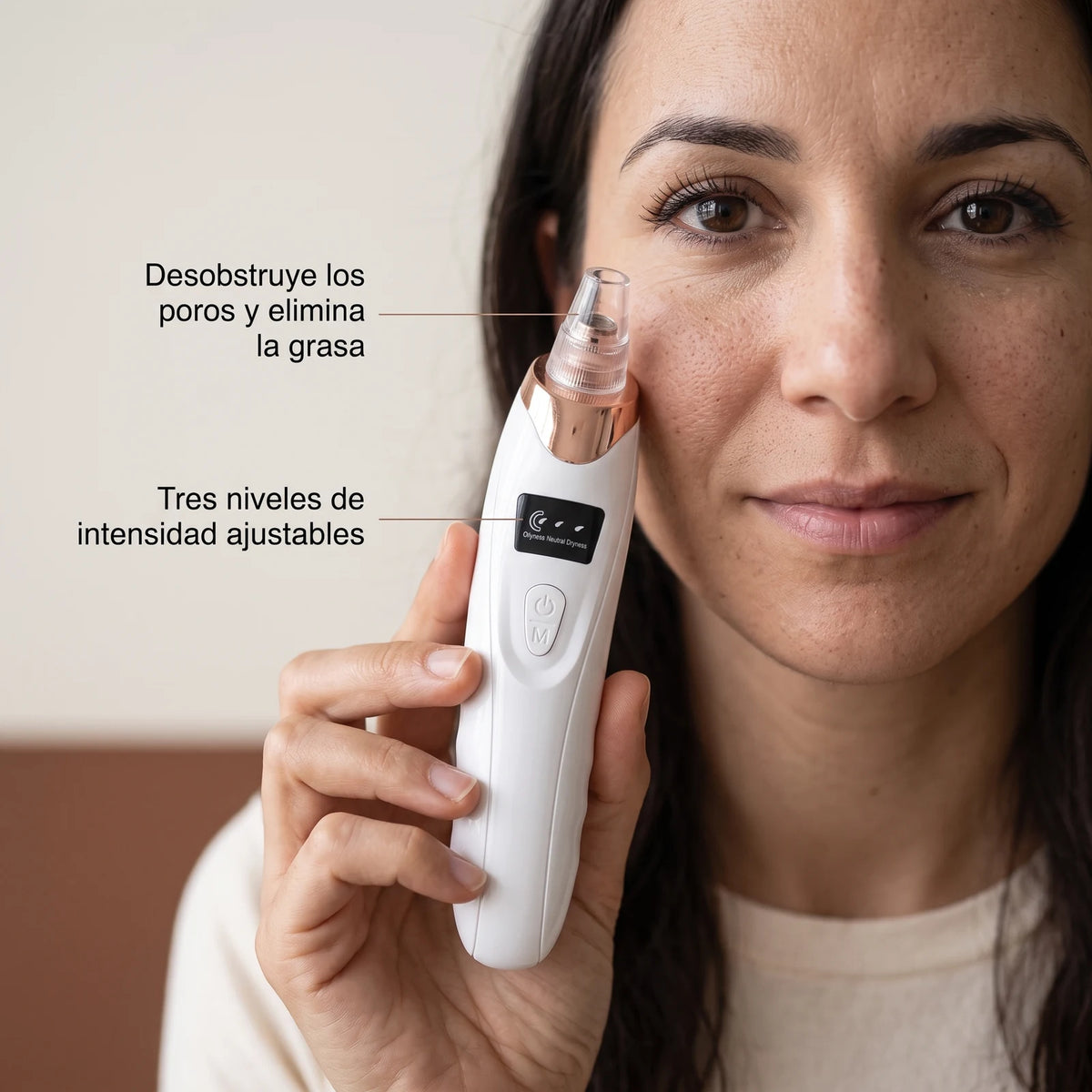 Dispositivo electrónico de succión para limpieza facial profunda, estilo de vida
