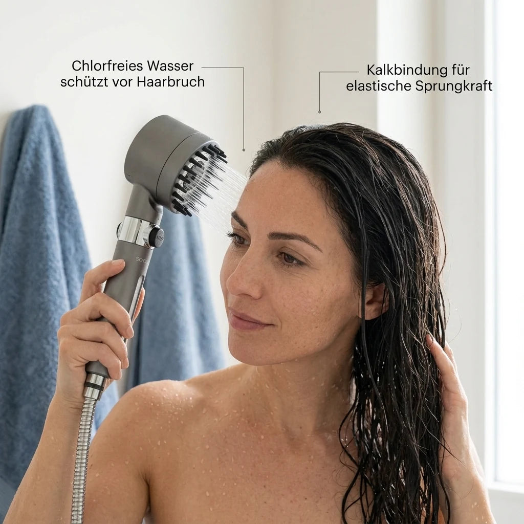 Reinigender Filter-Duschkopf für spürbar weicheres Haar und entspannte Kopfhaut, lifestyle
