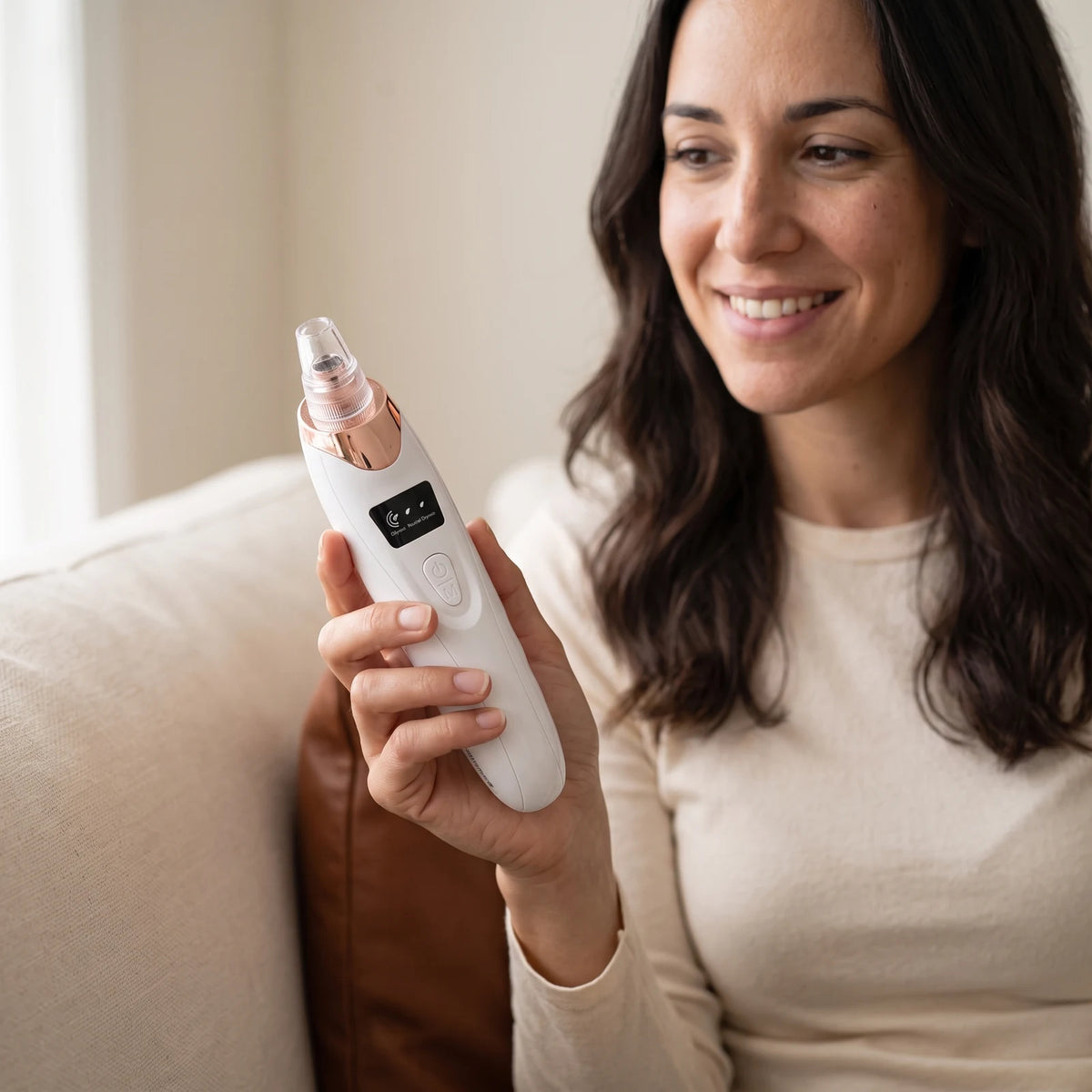 Dispositivo electrónico de succión para limpieza facial profunda, estilo de vida