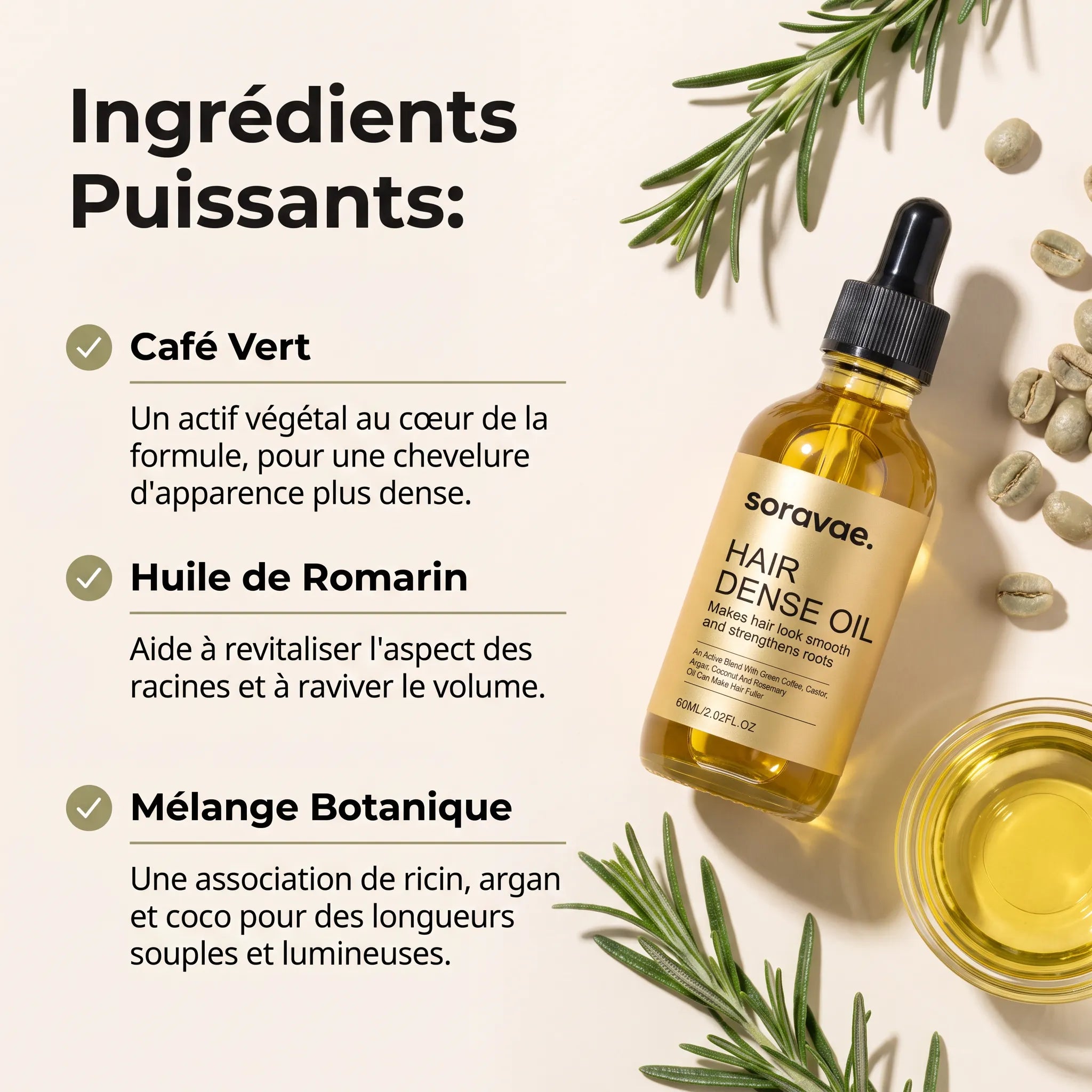 Soravae Racine | Élixir Capillaire Densifiant