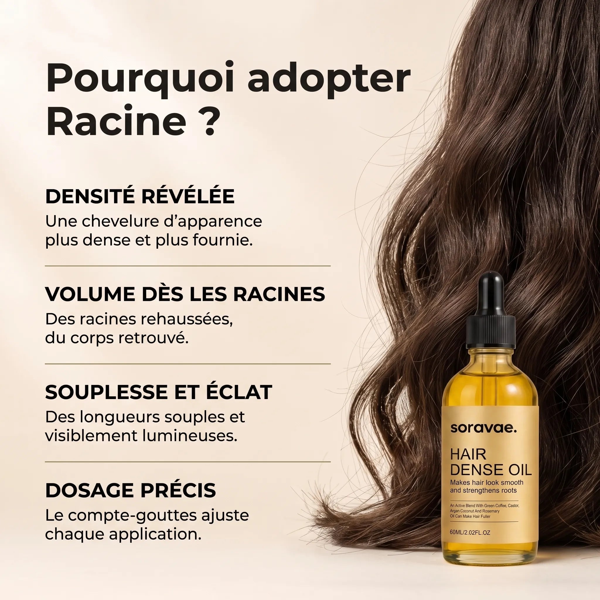 Soravae Racine | Élixir Capillaire Densifiant