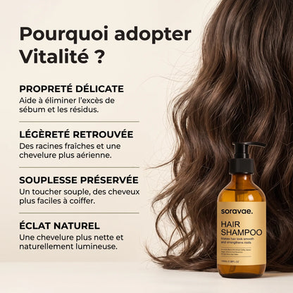 Soravae Vitalité | Shampooing Botanique Fortifiant