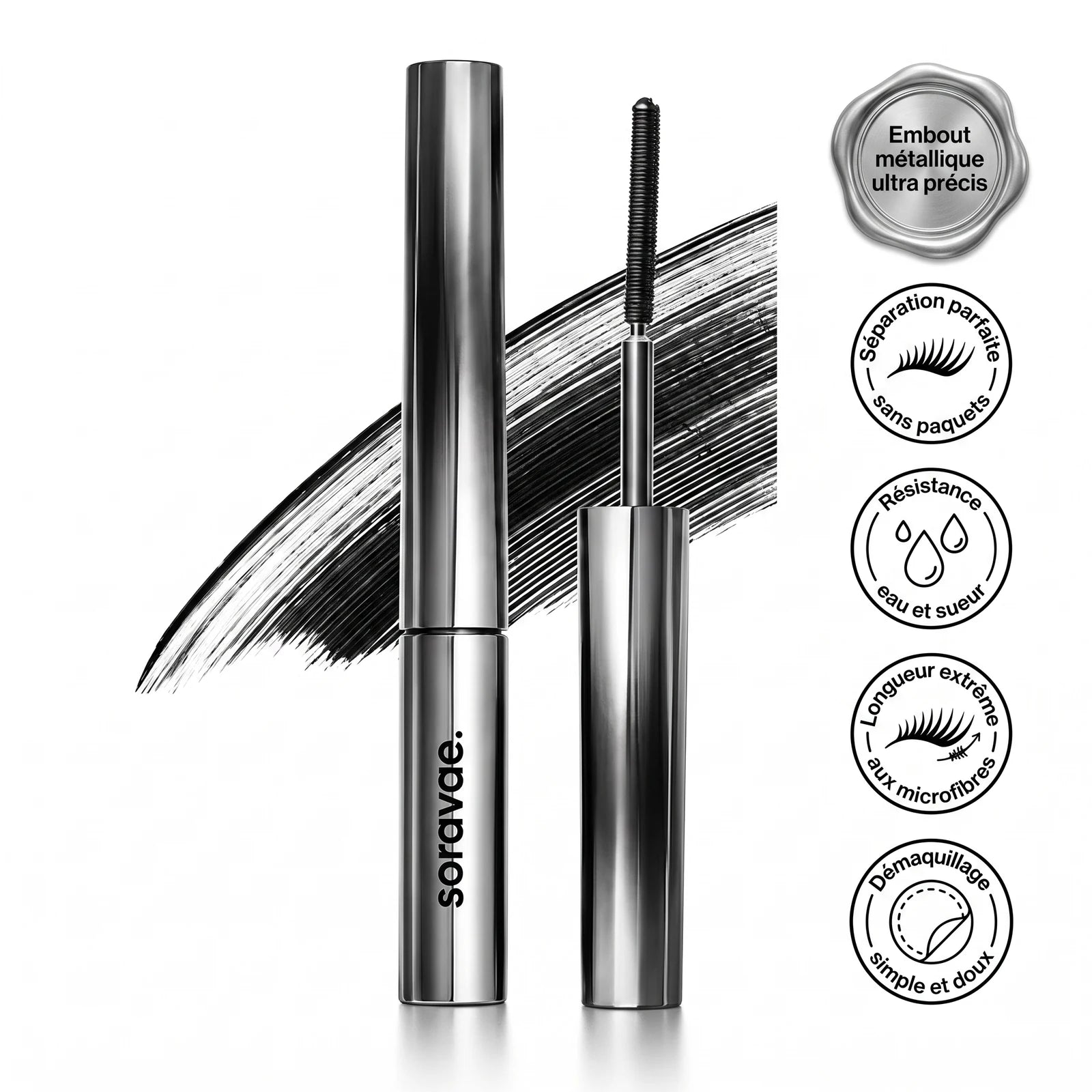 Baguette de Mascara Métallique Longue Tenue — 1