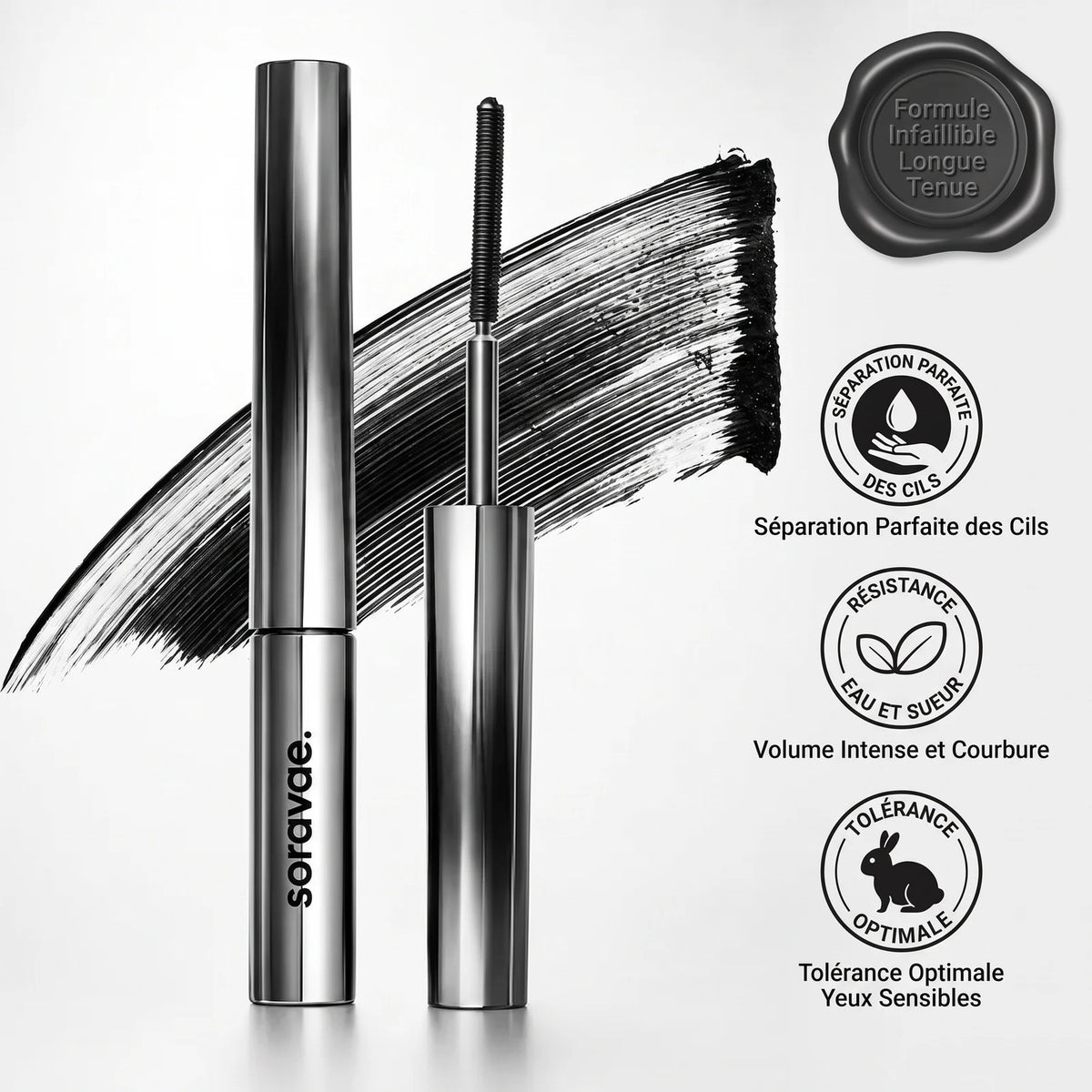 Baguette de Mascara Métallique Longue Tenue — 1