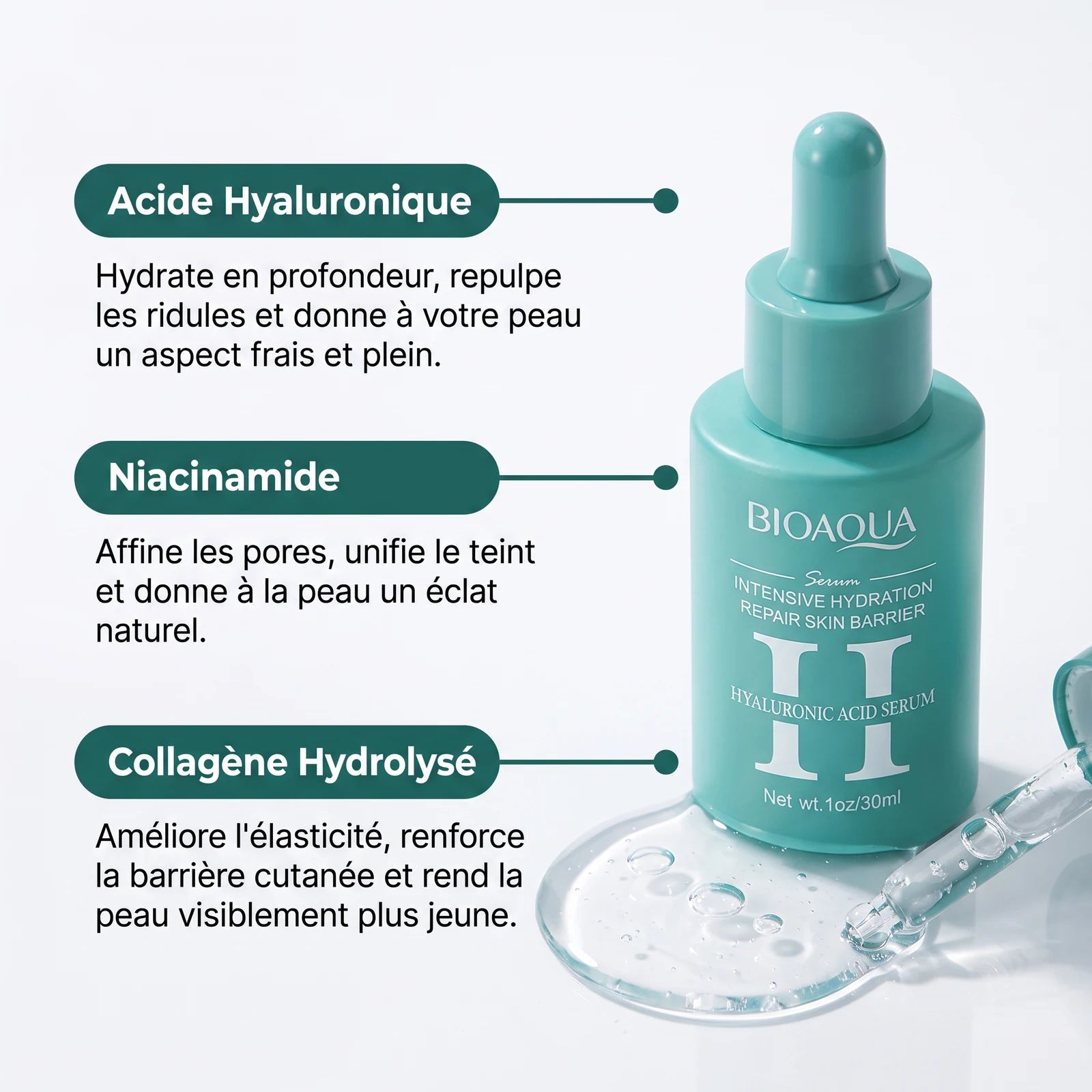 Sérum Hydratant Visage à l'Acide Hyaluronique — 3