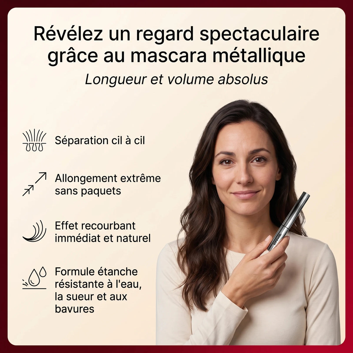 Baguette de Mascara Métallique Longue Tenue — 3
