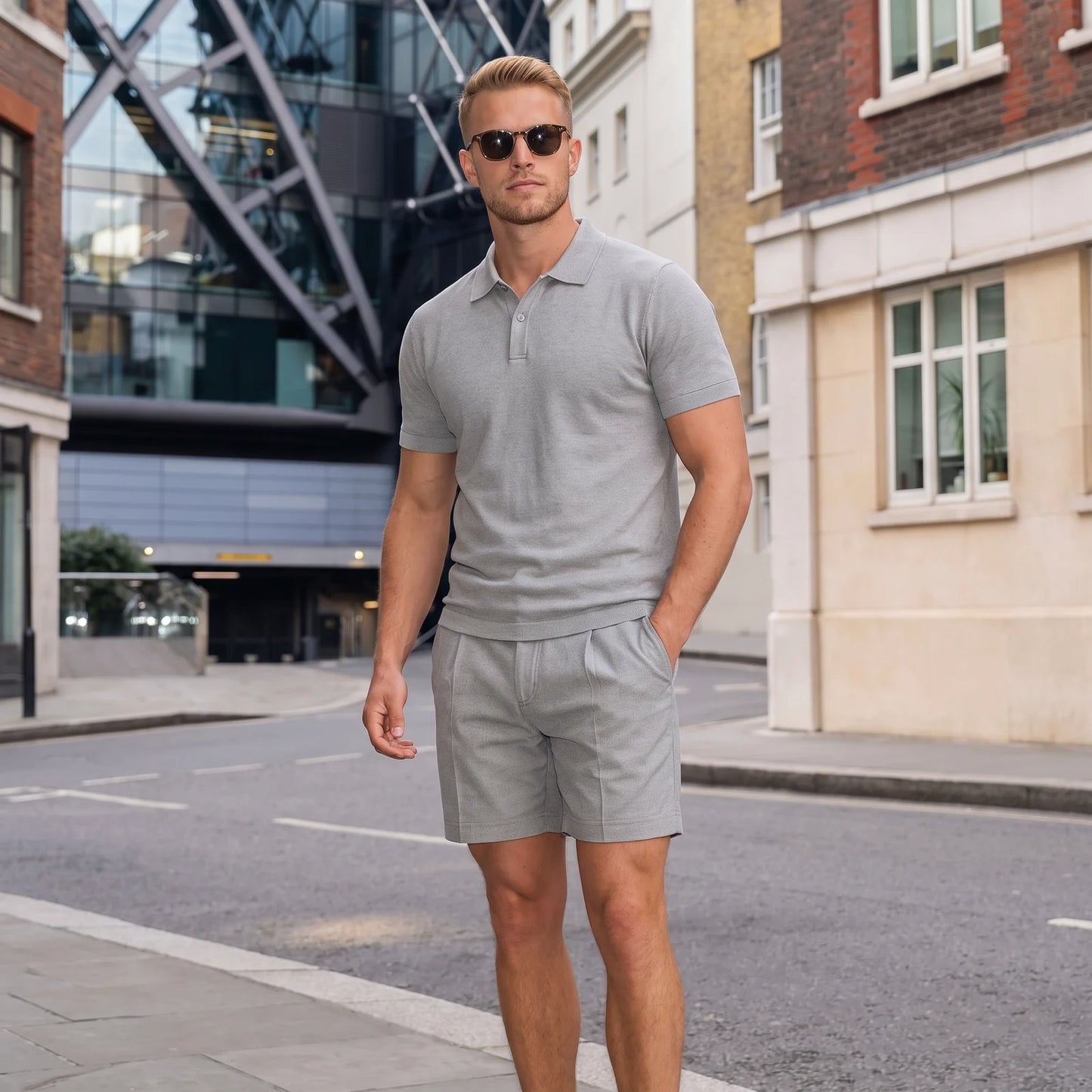 Ensemble Streetwear Homme Chemise et Short — 4