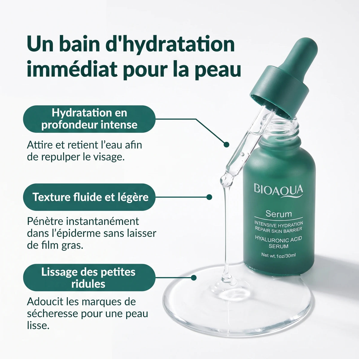 Sérum Hydratant Repulpant à l'Acide Hyaluronique — 4