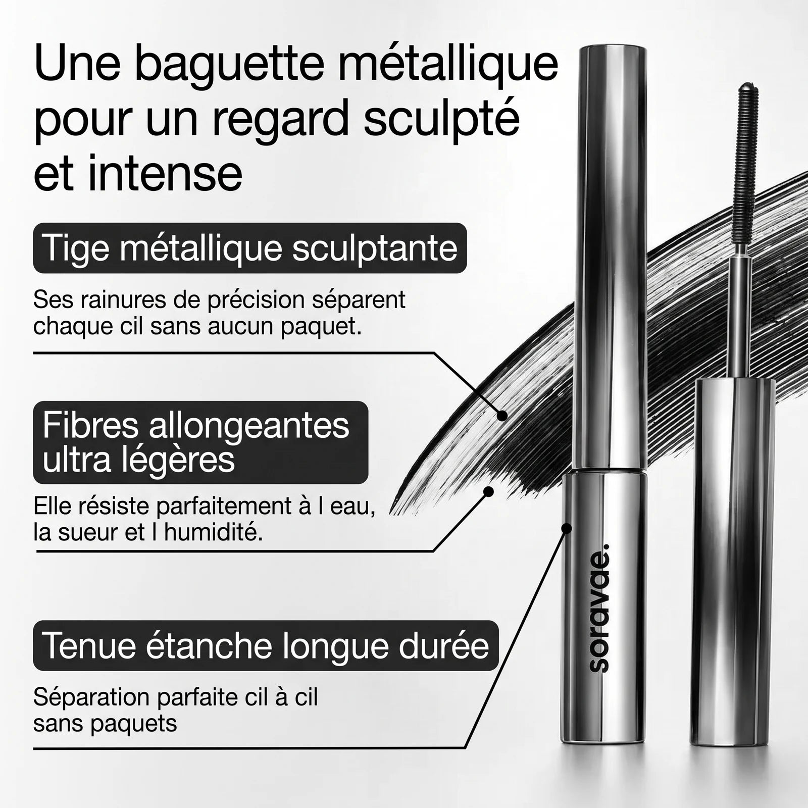 Baguette de Mascara Métallique Longue Tenue — 4