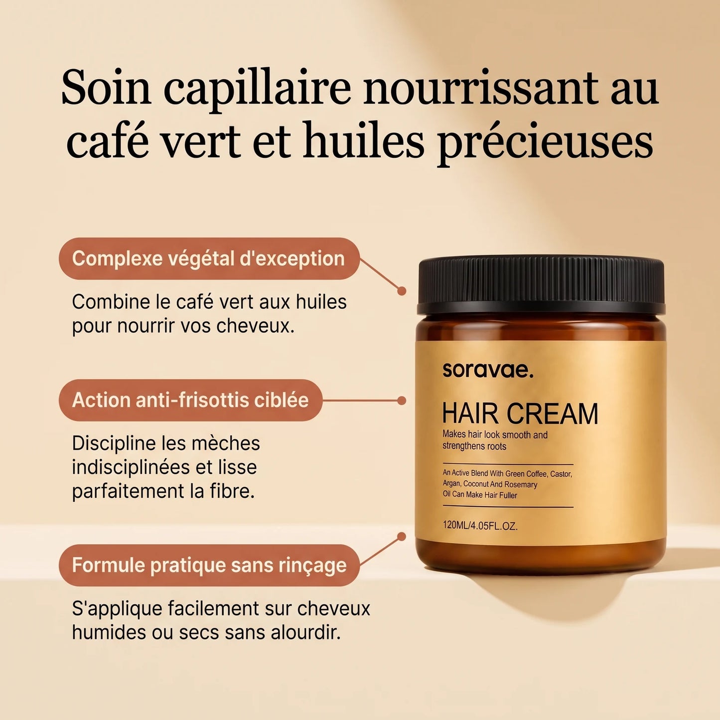 Crème Capillaire Nourrissante au Café Vert et Huiles Botaniques — 4