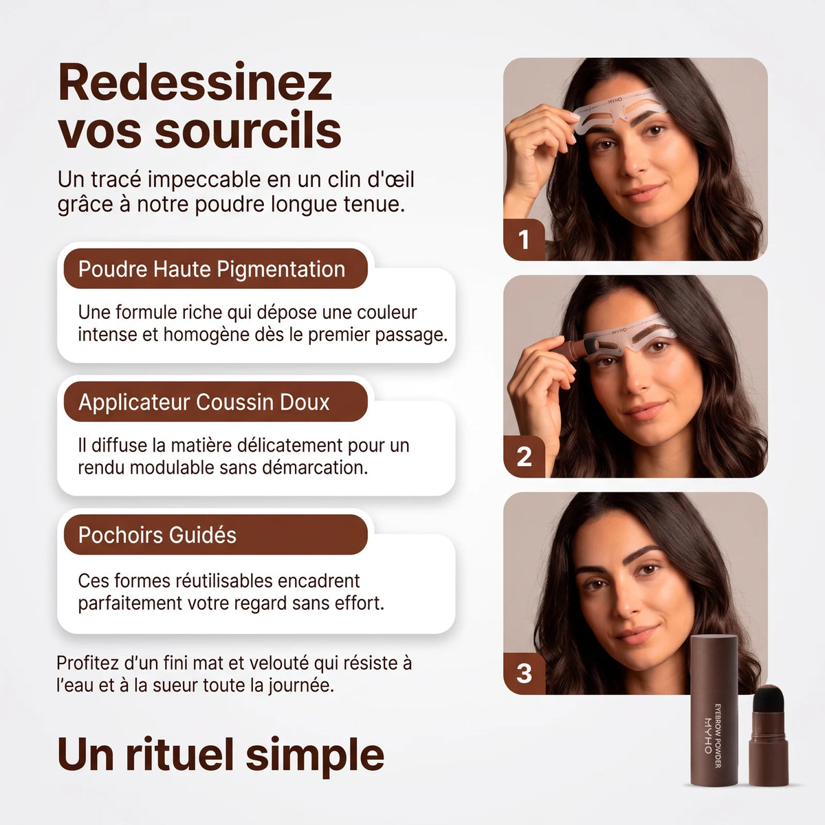 Poudre à Sourcils Imperméable Effet Velours — 5