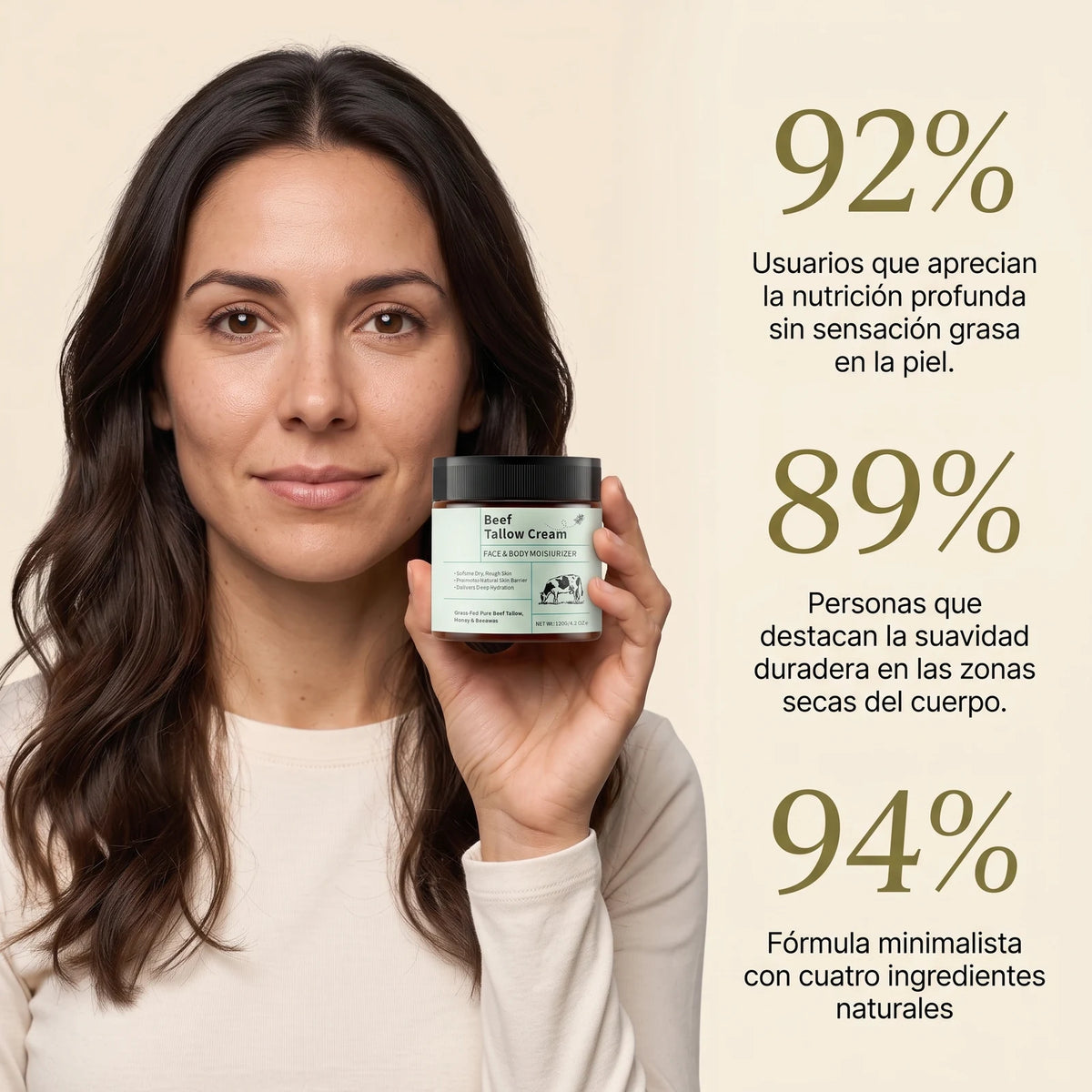 Crema Hidratante Facial y Corporal de Sebo de Res — 8