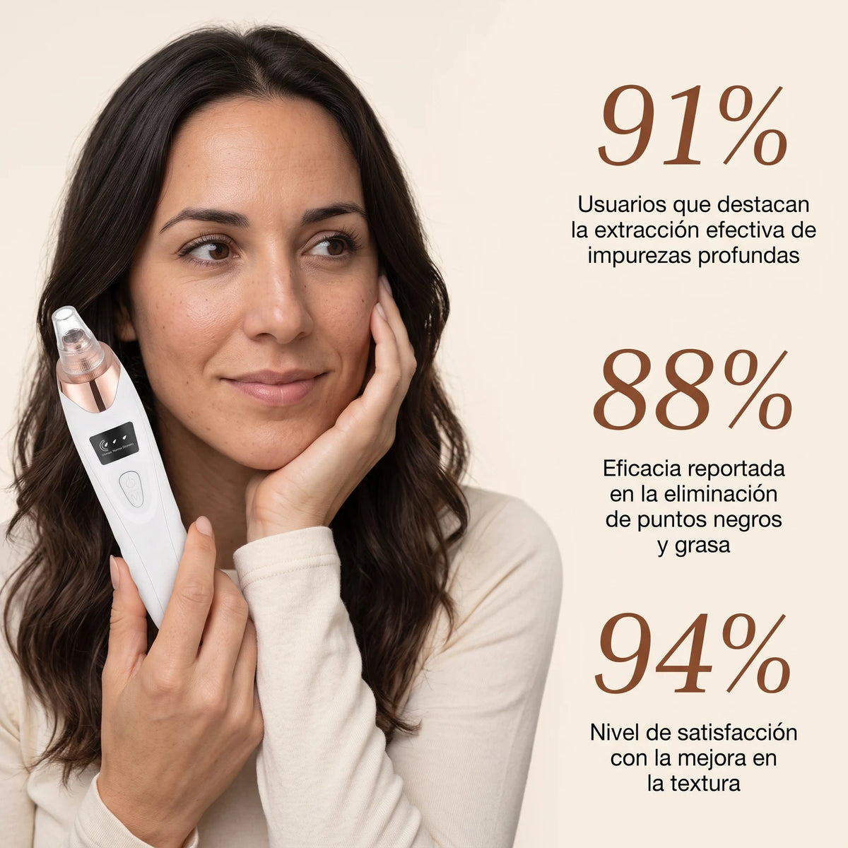 Dispositivo electrónico de succión para limpieza facial profunda — 8