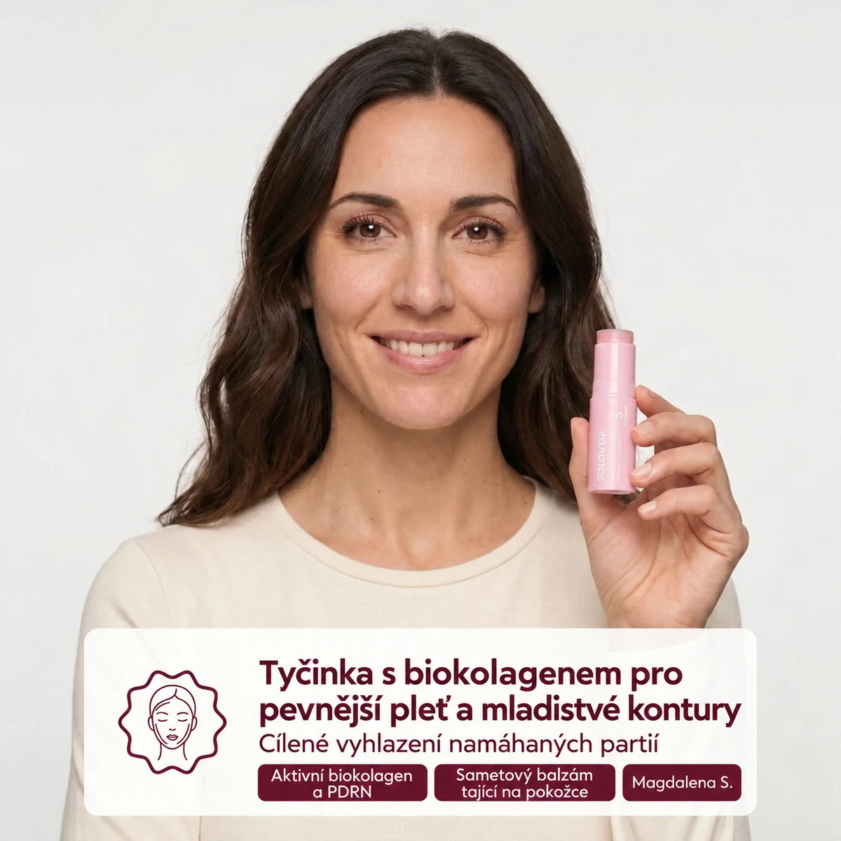Soravae | Zpevňující balzám v tyčince s biokolagenem a PDRN pro kontury obličeje – fotografie produktu 8
