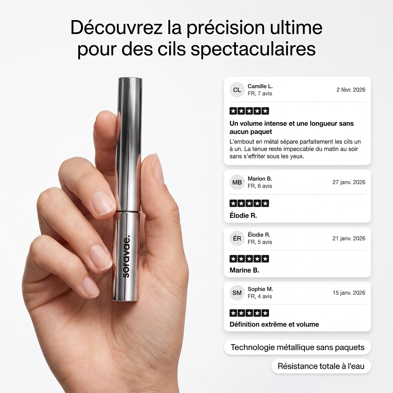 Baguette de Mascara Métallique Longue Tenue — 9