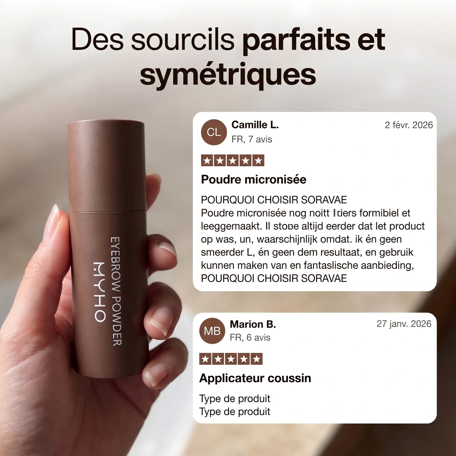Poudre à Sourcils Imperméable Effet Naturel — 9