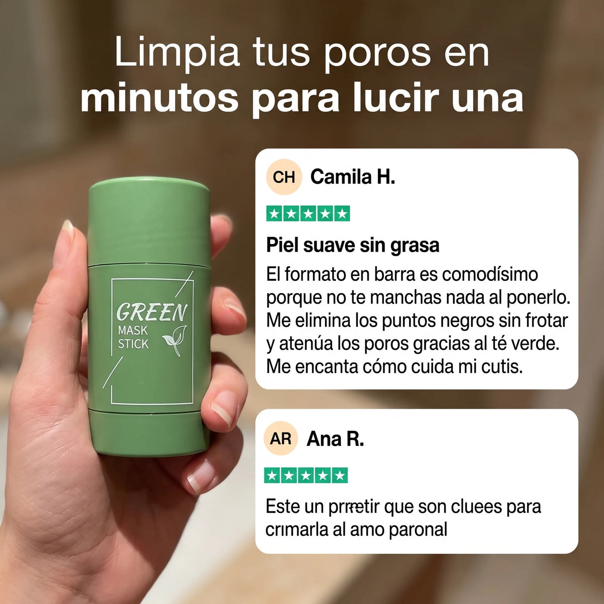 Barra Purificante Facial de Arcilla y Té Verde — 9