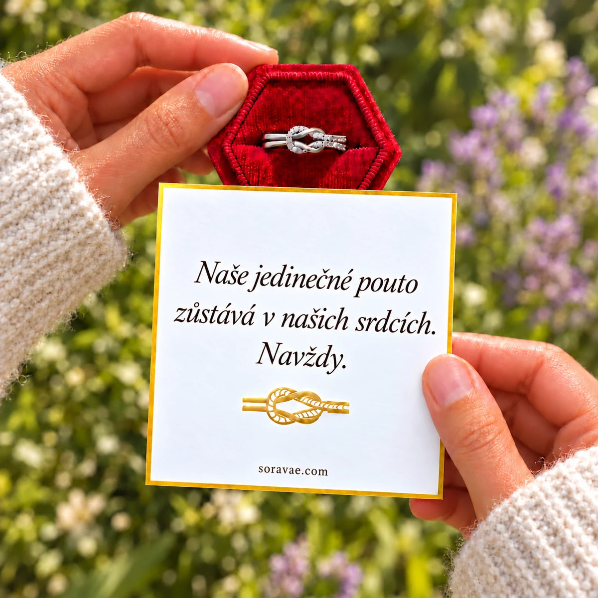 Navždy spojeni – Prsten s kartičkou s věnováním