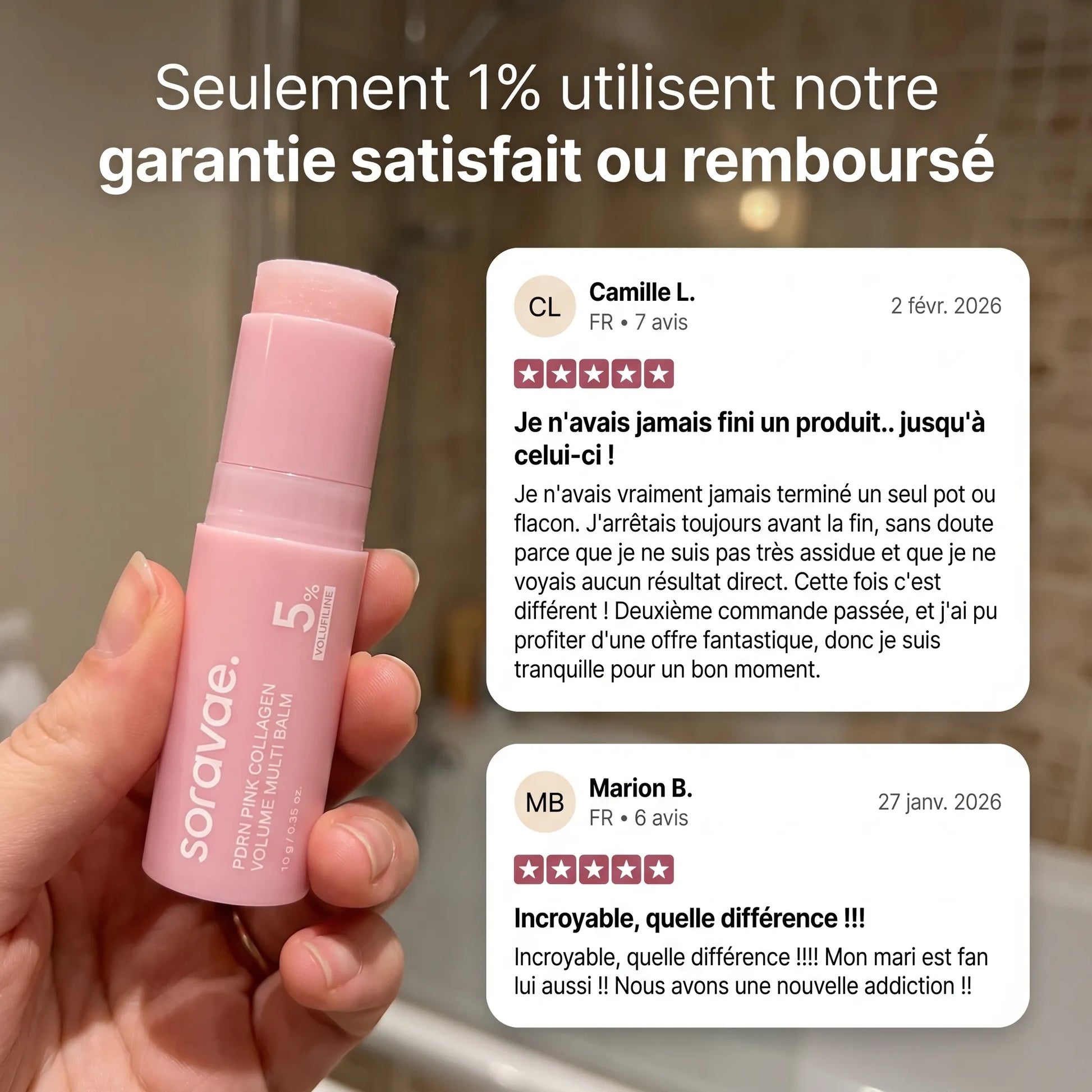 Soravae | Stick Soin Anti-Âge Repulpant au Bio-Collagène