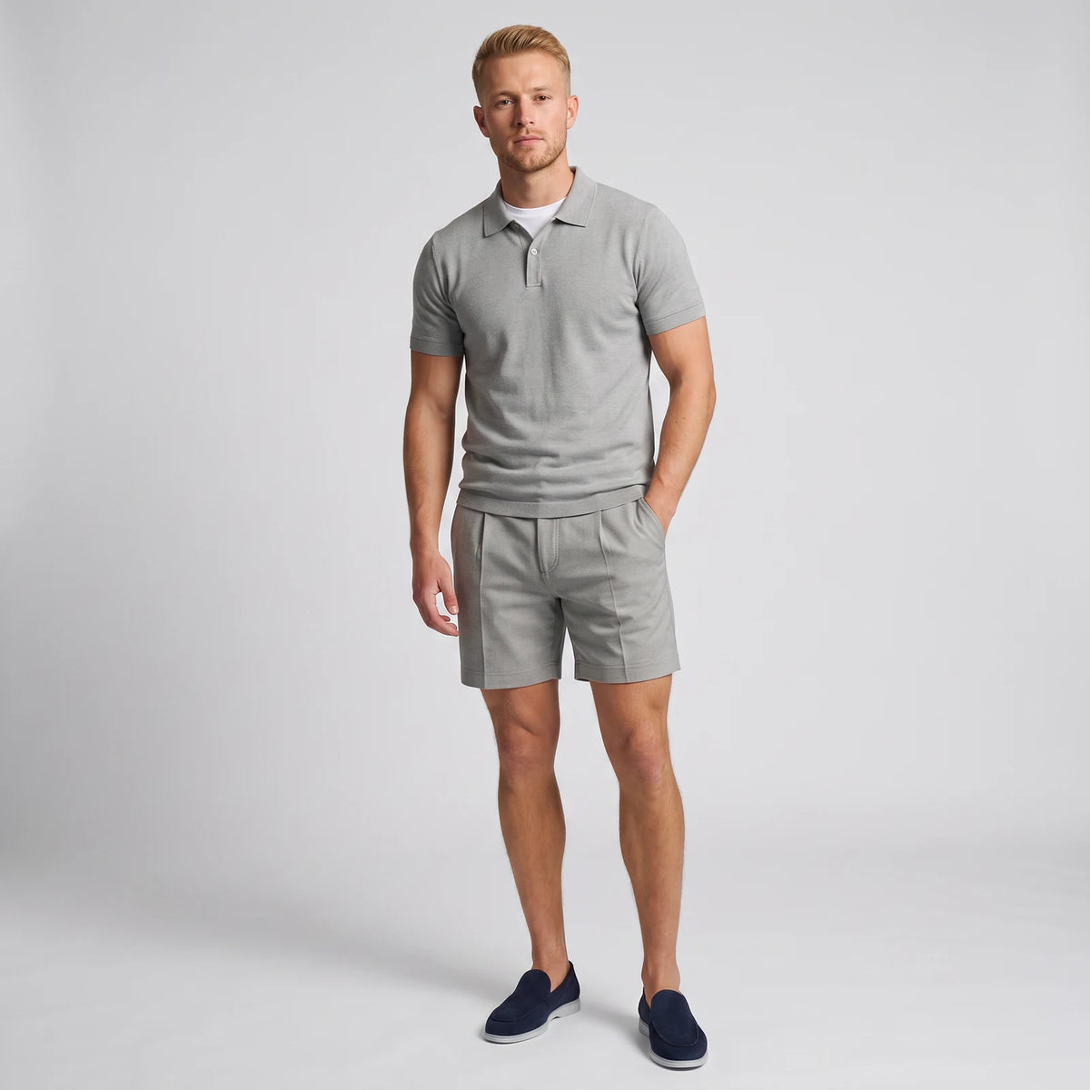 Arlo | Ensemble Streetwear Homme Chemise et Short — Beige