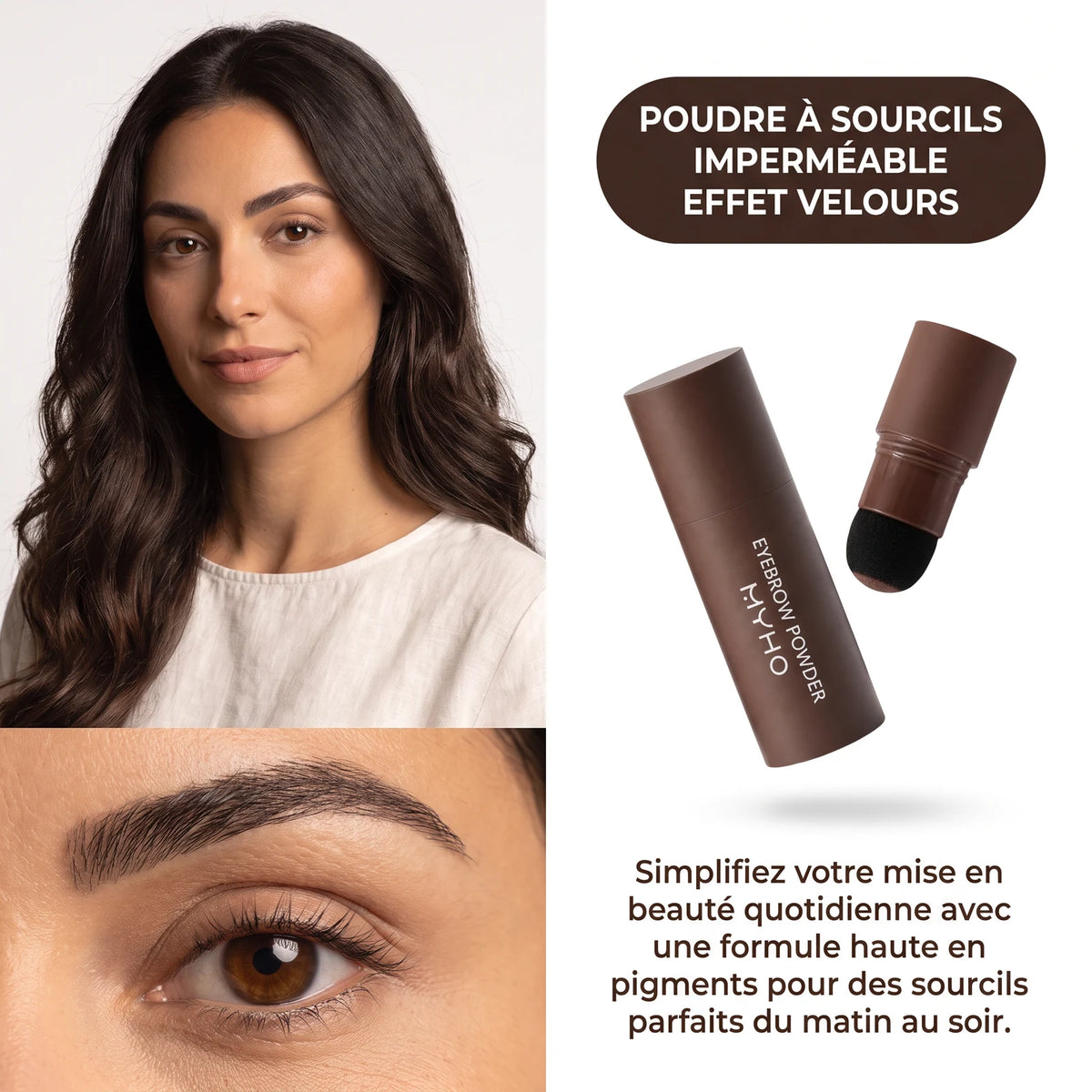 Delta | Poudre à Sourcils Imperméable Effet Velours — Brun Clair