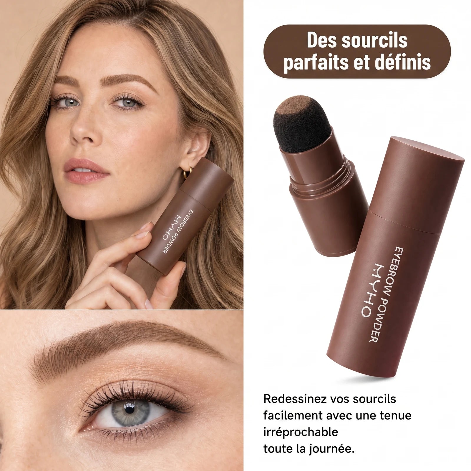 Cove | Poudre à Sourcils Imperméable Effet Naturel — Brun Clair