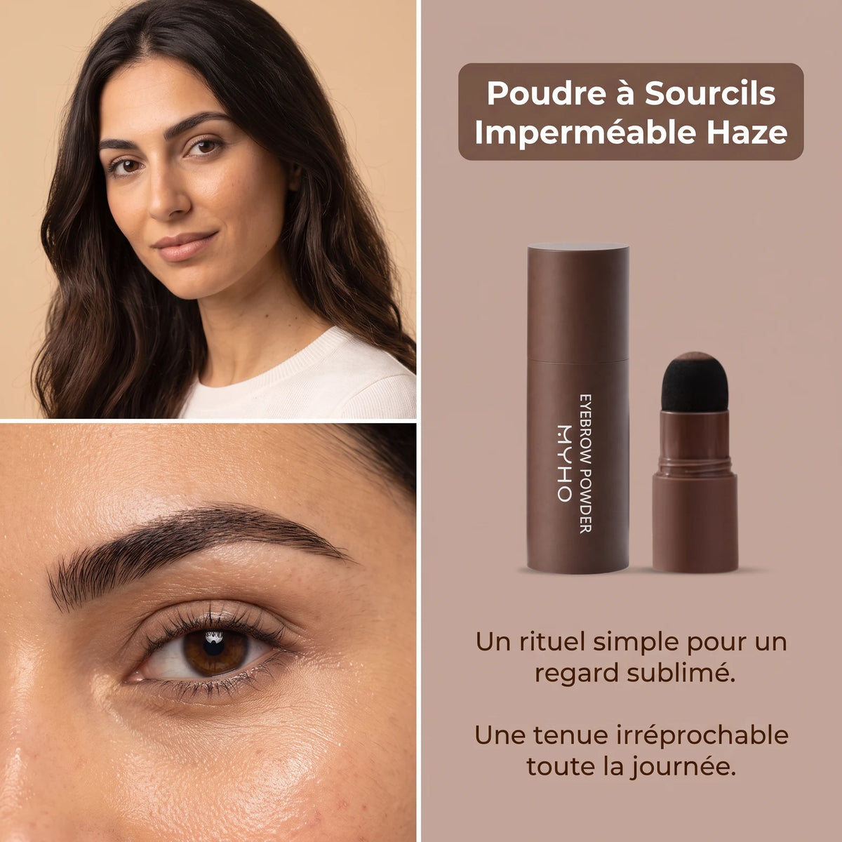 River | Poudre à Sourcils Imperméable Haze — Brun Foncé