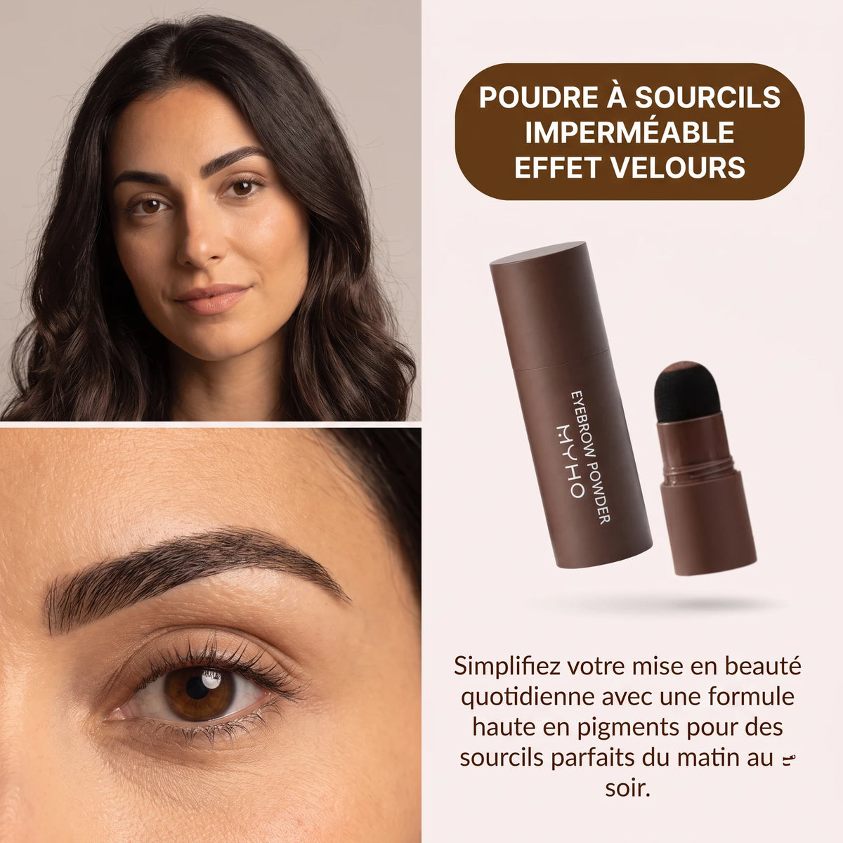 Delta | Poudre à Sourcils Imperméable Effet Velours — Brun Naturel
