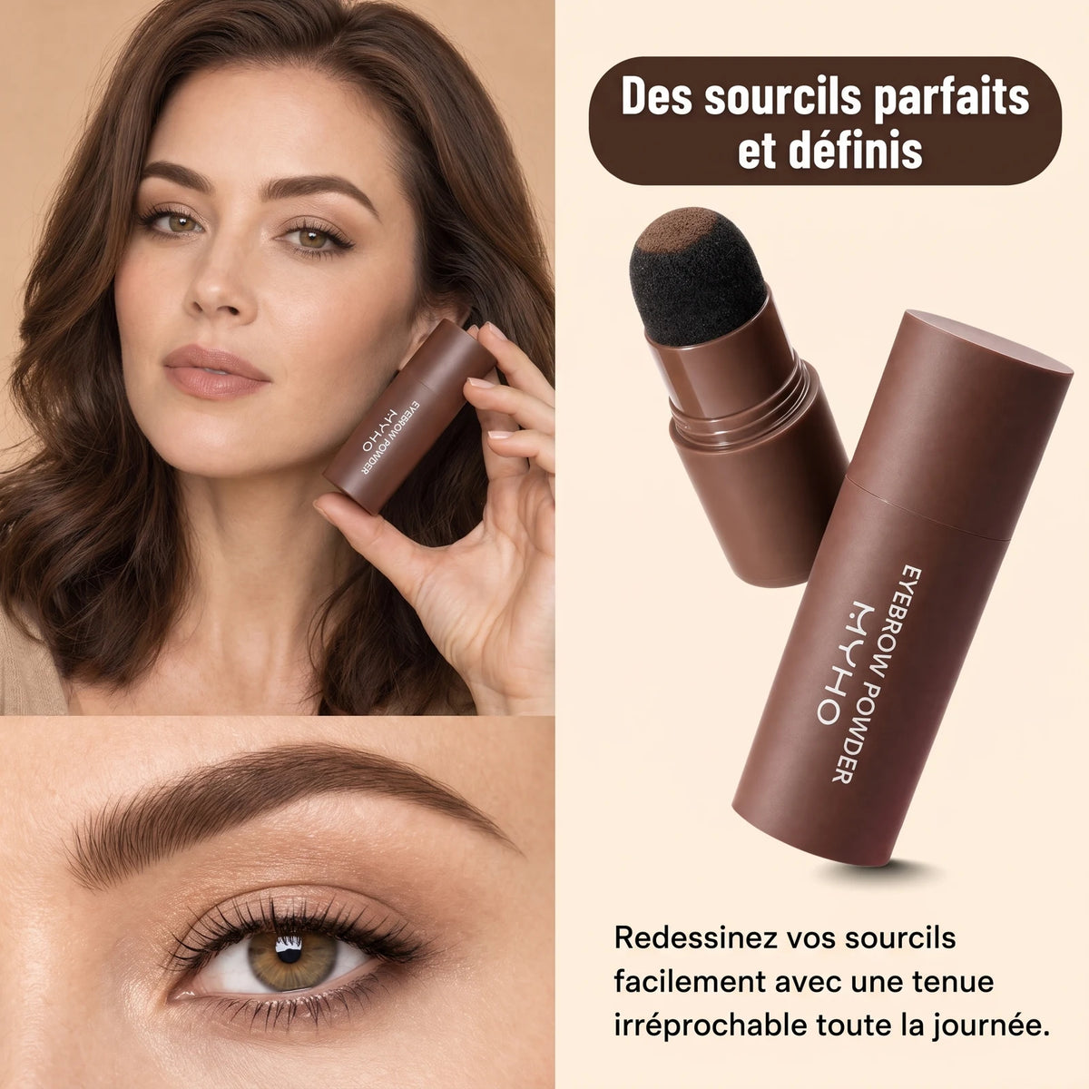 Cove | Poudre à Sourcils Imperméable Effet Naturel — Brun Naturel
